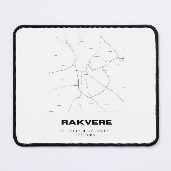 Item preview, Rakvere Estonia Coordinates Print | 59.3500° N 26.3500° E designed and sold by RM-Journey.