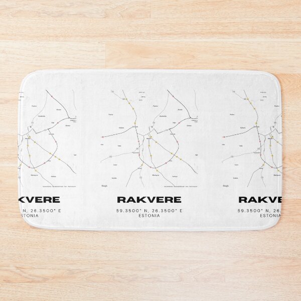 Item preview, Rakvere Estonia Coordinates Print | 59.3500° N 26.3500° E designed and sold by RM-Journey.