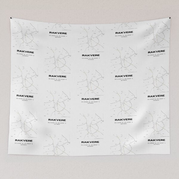 Item preview, Rakvere Estonia Coordinates Print | 59.3500° N 26.3500° E designed and sold by RM-Journey.