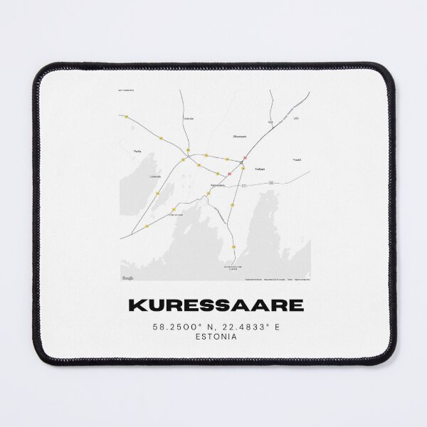 Item preview, Kuressaare Coordinates Wall Art | 58.2500° N 22.4833° E | Estonia Print designed and sold by RM-Journey.