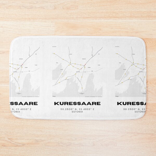 Item preview, Kuressaare Coordinates Wall Art | 58.2500° N 22.4833° E | Estonia Print designed and sold by RM-Journey.