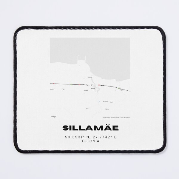 Item preview, Sillamäe Estonia Coordinates Print | 59.3931° N 27.7742° E designed and sold by RM-Journey.