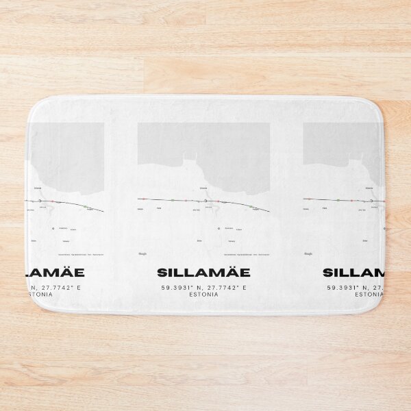 Item preview, Sillamäe Estonia Coordinates Print | 59.3931° N 27.7742° E designed and sold by RM-Journey.