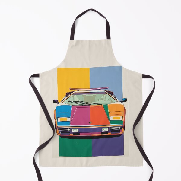 Item preview, Lamborghini Countach Retro Poster Colorful 80s Supercar Art designed and sold by Motorline44.