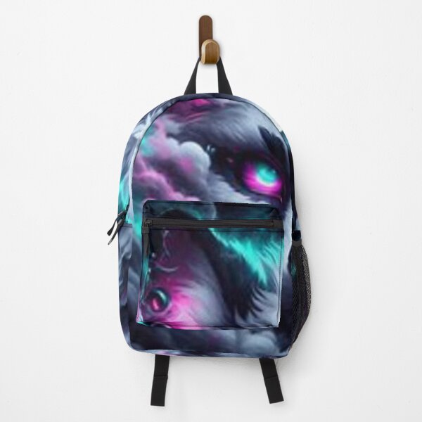 Item preview, Mystical Wolf Emerges Among Neon Clouds designed and sold by FooryFootPrint.