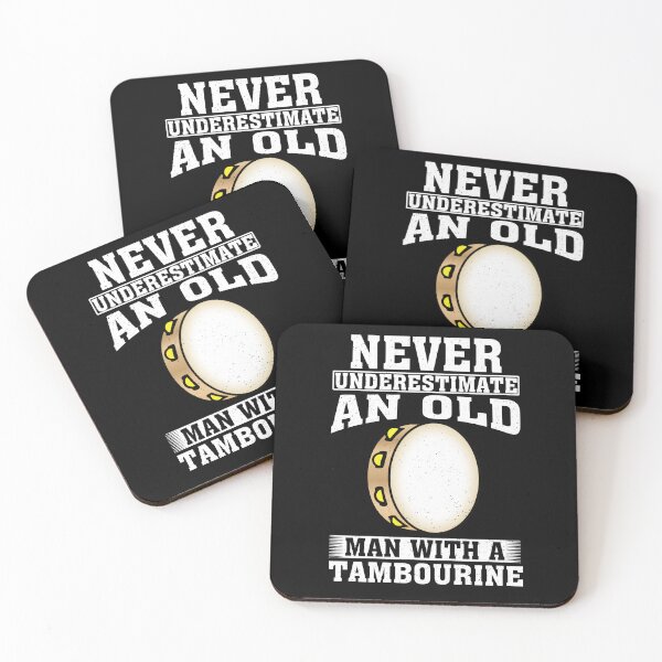 Item preview, Never Underestimate an Old Man with A Tambourine designed and sold by CosmoKitsch.