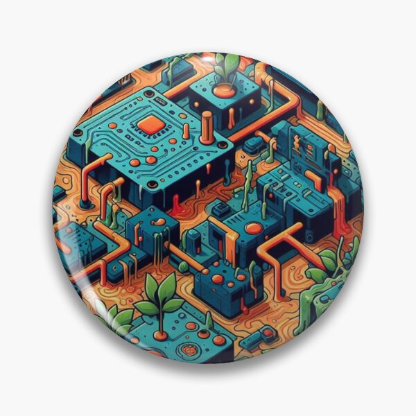 Item preview, Motherboard Floods Natures River of Code  designed and sold by FooryFootPrint.