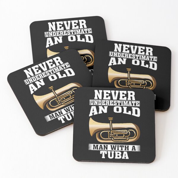 Item preview, Never Underestimate an Old Man with A Tuba designed and sold by CosmoKitsch.