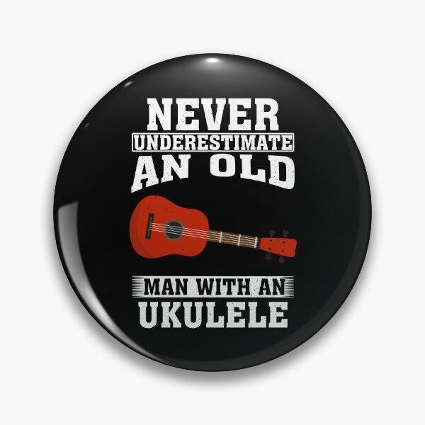 Item preview, Never Underestimate an Old Man with An Ukulele designed and sold by CosmoKitsch.