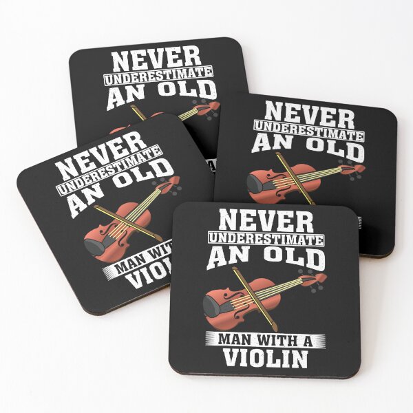 Item preview, Never Underestimate an Old Man with A Violin designed and sold by CosmoKitsch.