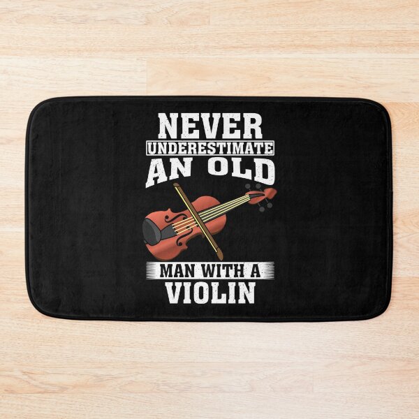 Item preview, Never Underestimate an Old Man with A Violin designed and sold by CosmoKitsch.