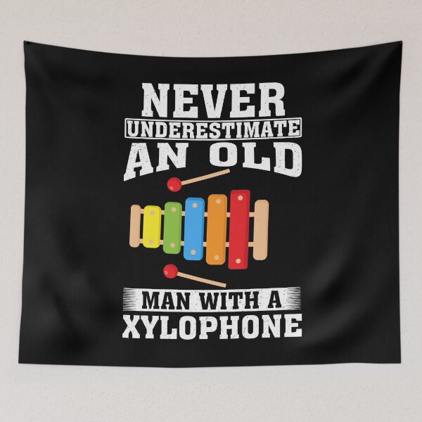 Item preview, Never Underestimate an Old Man with A Xylophone designed and sold by CosmoKitsch.
