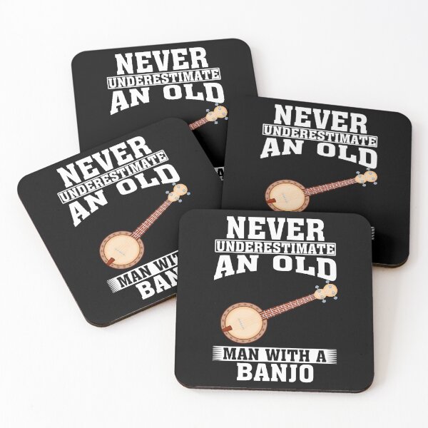 Item preview, Never Underestimate an Old Man with A Banjo designed and sold by CosmoKitsch.