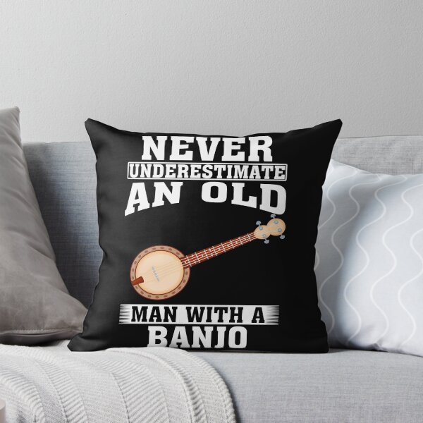 Item preview, Never Underestimate an Old Man with A Banjo designed and sold by CosmoKitsch.
