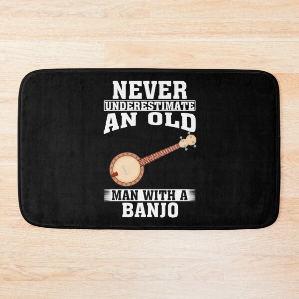 Item preview, Never Underestimate an Old Man with A Banjo designed and sold by CosmoKitsch.