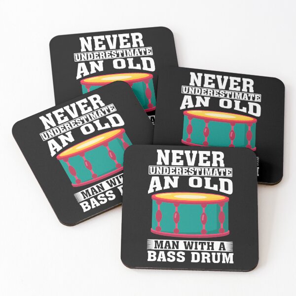 Item preview, Never Underestimate an Old Man with A Bass drum designed and sold by CosmoKitsch.