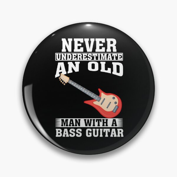Item preview, Never Underestimate an Old Man with A Bass Guitar designed and sold by CosmoKitsch.