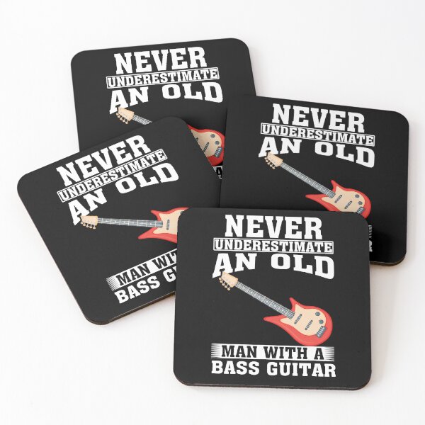 Item preview, Never Underestimate an Old Man with A Bass Guitar designed and sold by CosmoKitsch.