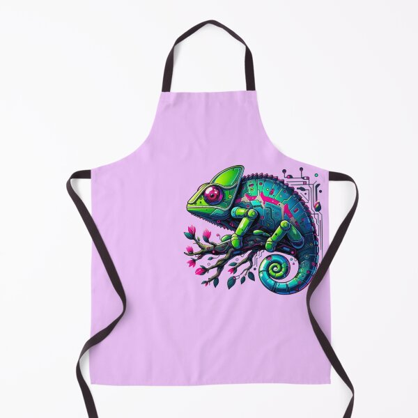 Item preview, Cyberpunk Chameleon Pondering Perched on Branch of Information designed and sold by FooryFootPrint.