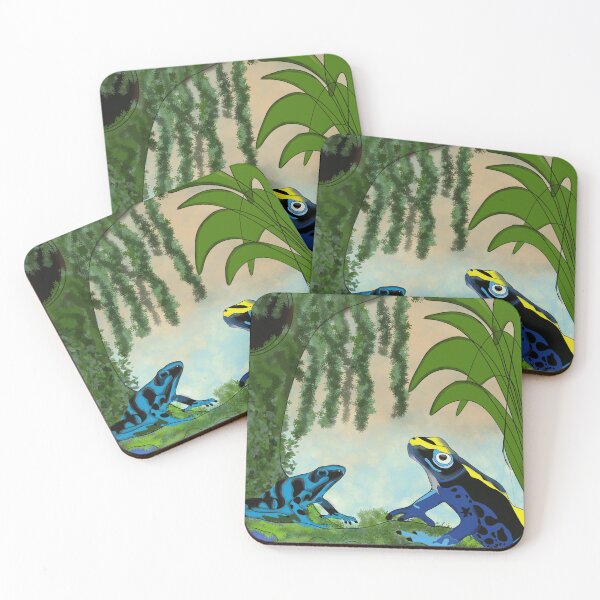 Item preview, Electric blue Dart frog meetup designed and sold by Giesearthouse.
