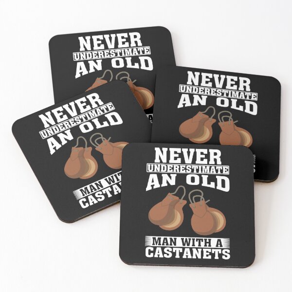 Item preview, Never Underestimate an Old Man with A Castanets designed and sold by CosmoKitsch.