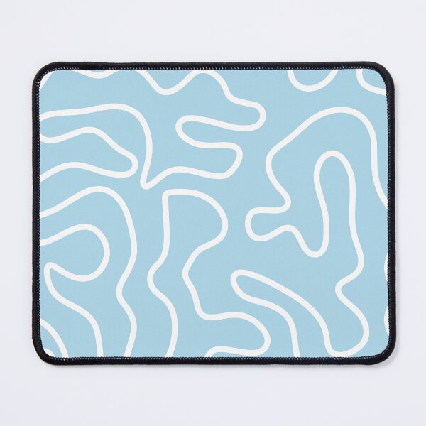Item preview, Squiggle Maze Abstract Pattern in Ice Blue designed and sold by kierkegaard.