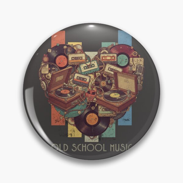 Item preview, Old-School Music Heart Collage designed and sold by Nacho Average Designs.