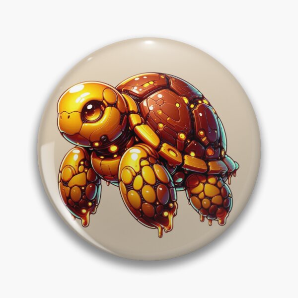 Item preview, Golden Cyberpunk Baby Turtle Oozing Toxic Honey designed and sold by FooryFootPrint.