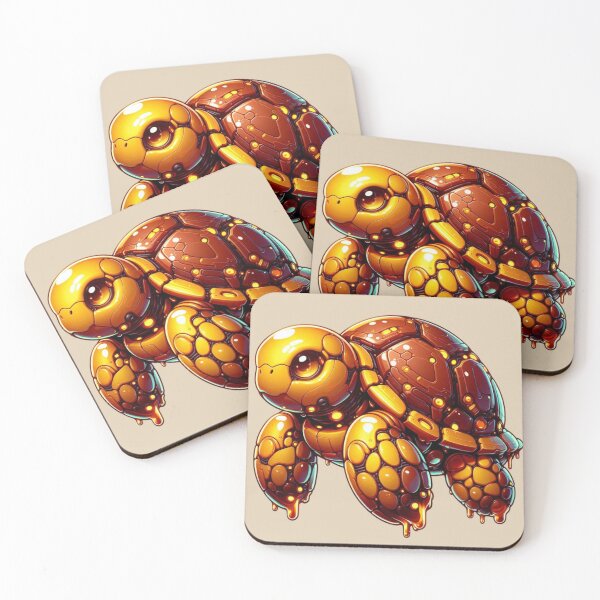Item preview, Golden Cyberpunk Baby Turtle Oozing Toxic Honey designed and sold by FooryFootPrint.