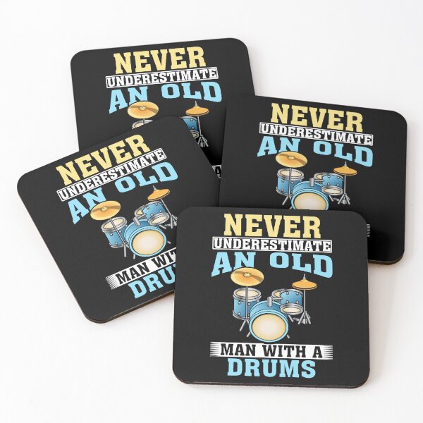 Item preview, Never Underestimate an Old Man with A Drums designed and sold by CosmoKitsch.