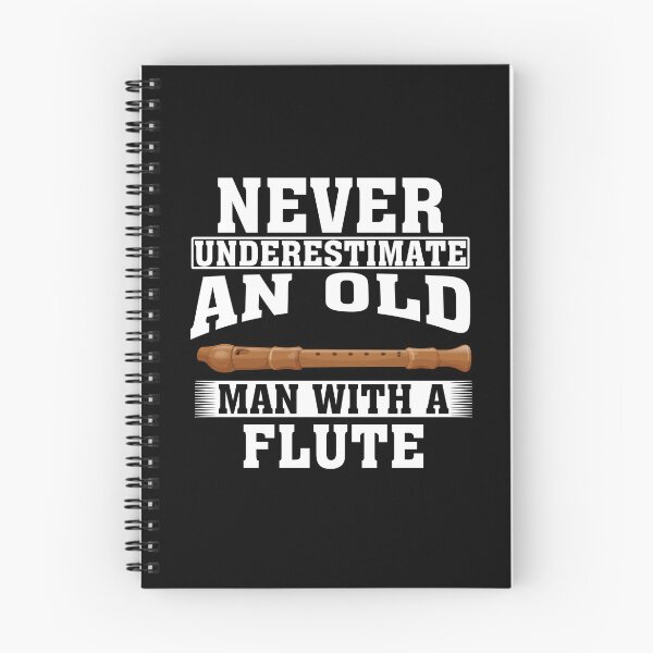 Item preview, Never Underestimate an Old Man with A Flute designed and sold by CosmoKitsch.