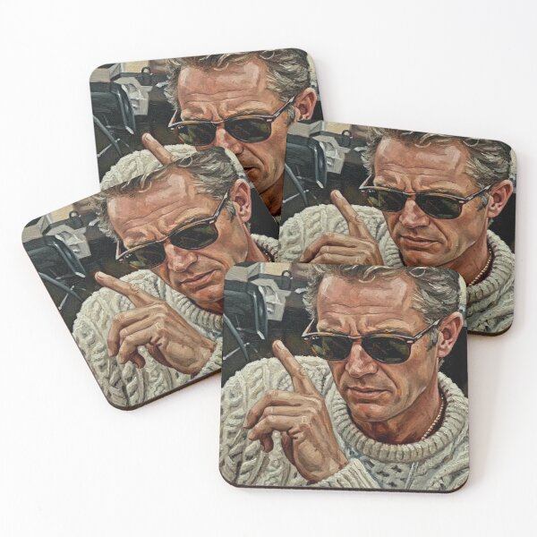 Item preview, The King of Cool – Steve McQueen Expressive Oil Portrait designed and sold by Art's Diner.
