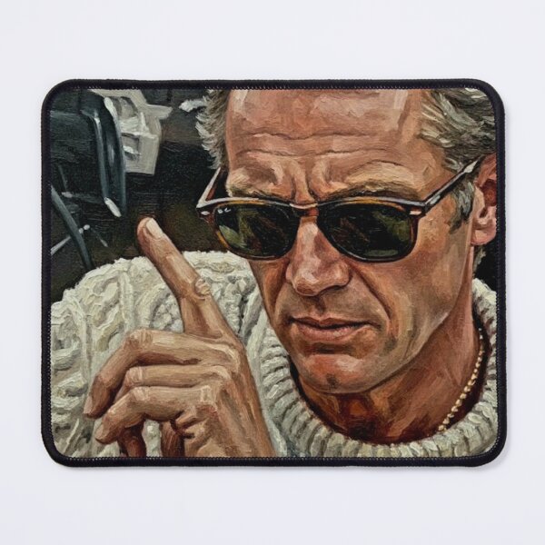Item preview, The King of Cool – Steve McQueen Expressive Oil Portrait designed and sold by Art's Diner.