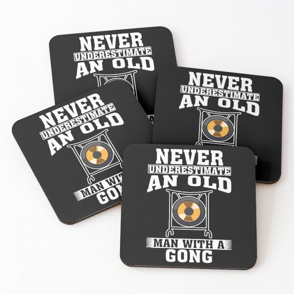Item preview, Never Underestimate an Old Man with A Gong designed and sold by CosmoKitsch.