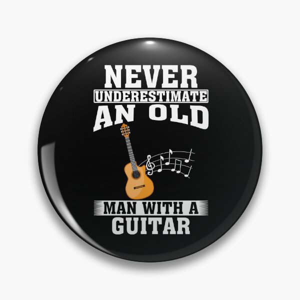 Item preview, Never Underestimate an Old Man with A Guitar designed and sold by CosmoKitsch.