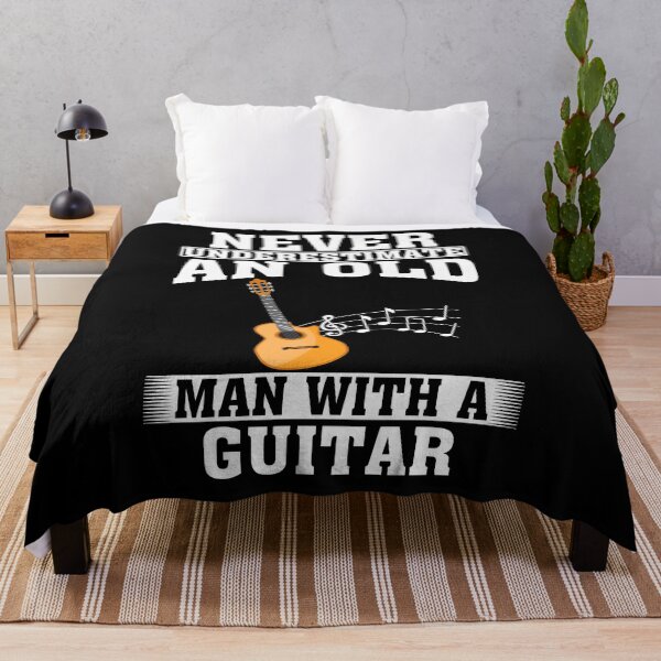 Item preview, Never Underestimate an Old Man with A Guitar designed and sold by CosmoKitsch.