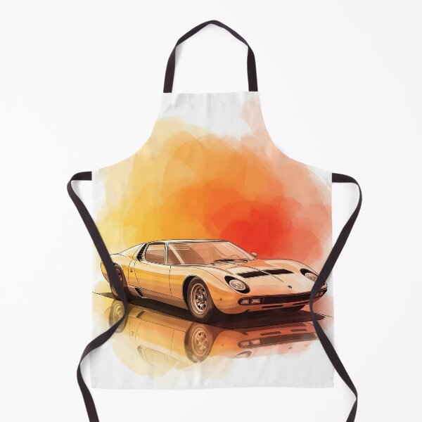 Item preview, Lamborghini Miura Watercolor Poster Classic Italian Supercar Art designed and sold by Motorline44.