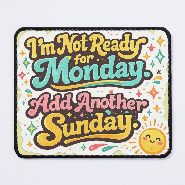 Item preview, Funny Weekend Mood Quote – I’m Not Ready for Monday Sticker designed and sold by MKVisions.