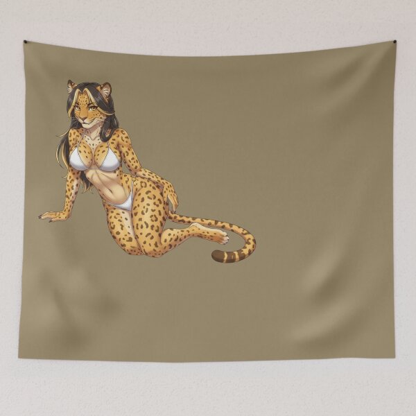 Item preview, At the Pool Female Leopard Furry Fursona designed and sold by FooryFootPrint.