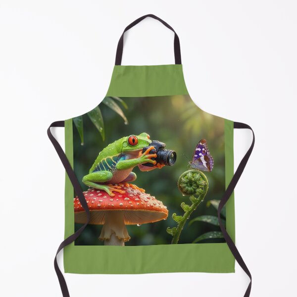 Item preview, Tree Frog Photographer Snaps Photo of Butterfly designed and sold by Tridentulus.