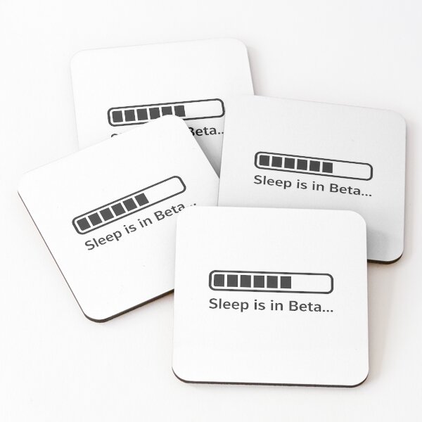 Item preview, Sleep Is In Beta – Minimal Tech Humor Sticker designed and sold by silentCommit.