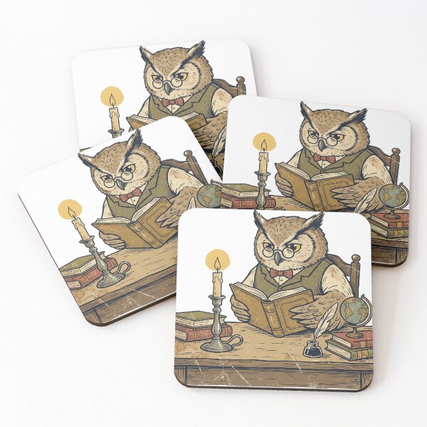 Item preview, Scholar Owl Reading by Candlelight designed and sold by pictranoosa.