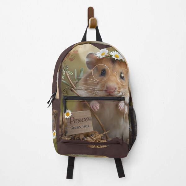 Item preview, Cottagecore Cute Hamster Peace Grows Here designed and sold by StoneybrokeM.