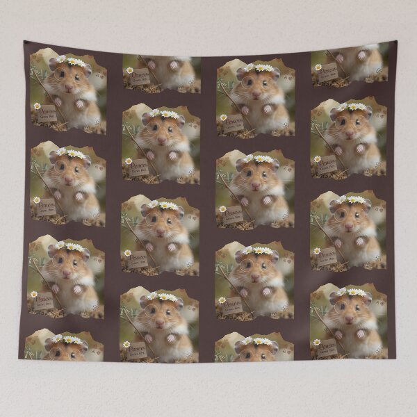 Item preview, Cottagecore Cute Hamster Peace Grows Here designed and sold by StoneybrokeM.