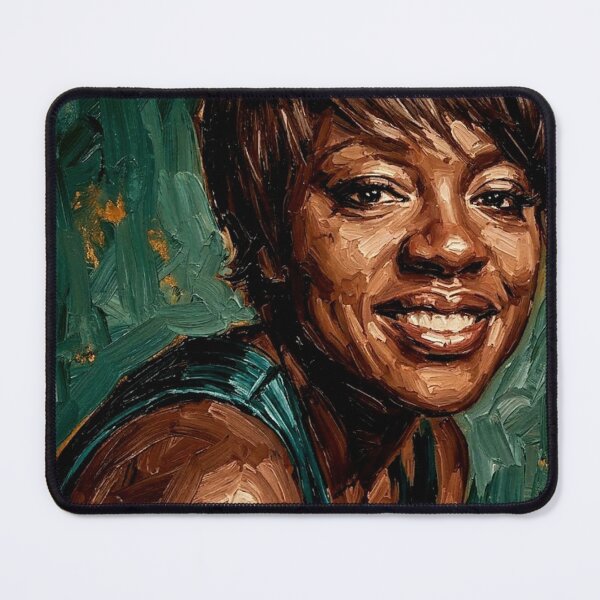 Item preview, Viola Davis – Powerful Grace Expressive Oil Portrait designed and sold by Art's Diner.