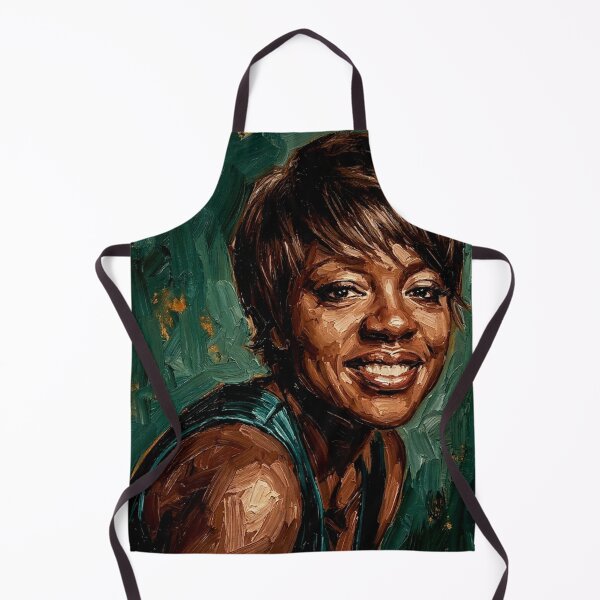 Item preview, Viola Davis – Powerful Grace Expressive Oil Portrait designed and sold by Art's Diner.