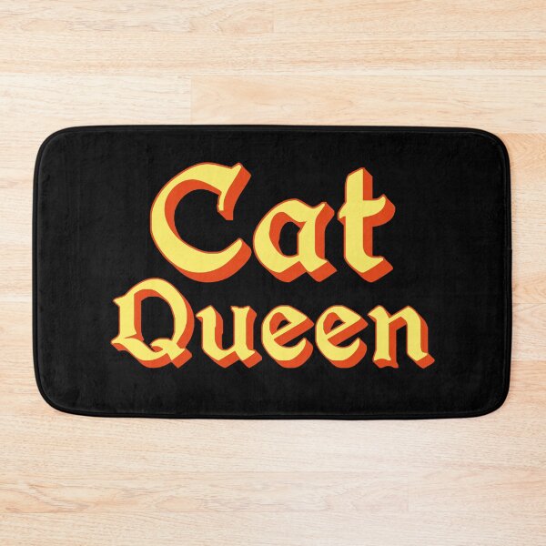 Item preview, Cat Queen in Yellow Medieval Typography designed and sold by Memes N Lore .