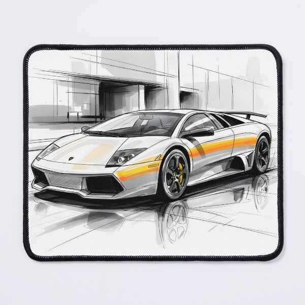 Item preview, Lamborghini Murcielago Sketch Poster Supercar Concept Illustration designed and sold by Motorline44.