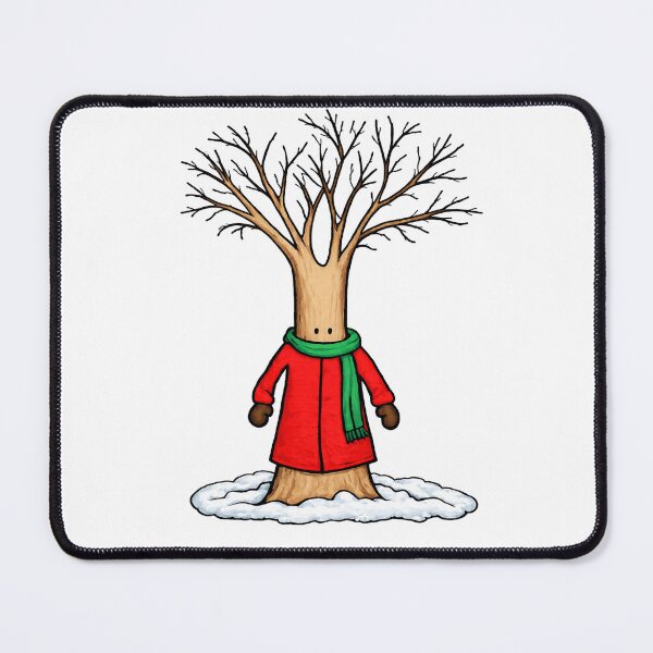 Item preview, Winter tree cartoon illustration anthropomorphic character holiday decor lovers designed and sold by RickE.