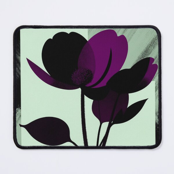 Item preview, Glam Art Deco Purple Floral designed and sold by joycrysstudio.